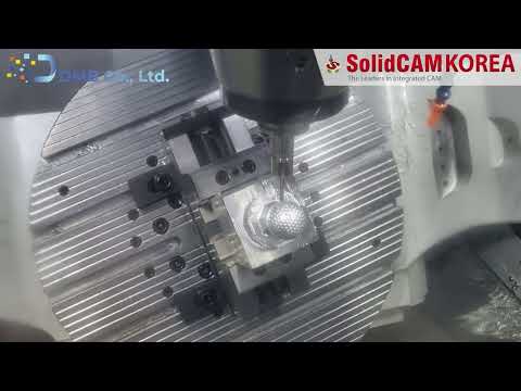 [SolidCAM] 동시5축 가공_골프공 가공 테스트..